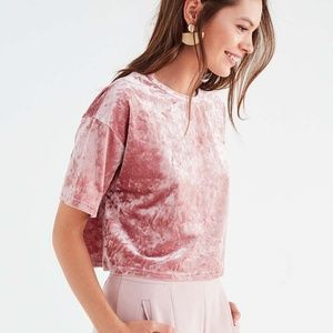 Urban Outfitters Pink Velvet Tee